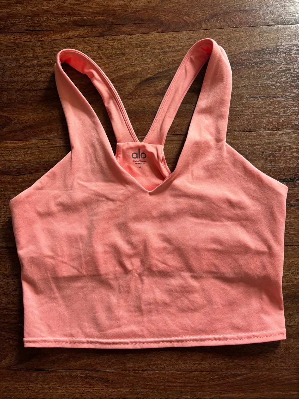 ALO Yoga Women's Coral Pink Crop Tank Top